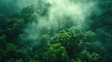 Obraz premium fog in the woods