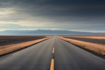 Fototapeta premium Straight asphalt road