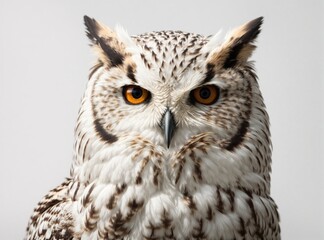Naklejka premium Studio Portrait of White Owl