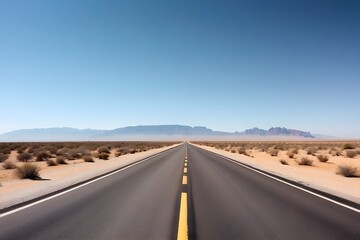 Naklejka premium road in desert