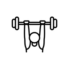 weight lifting icon vector in line style