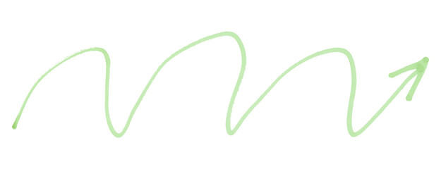 Green arrows isolated on transparent background