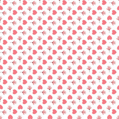 Free vector valentine flowers pattern design.