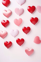 Hearts are Symbols of love for the designer of greeting Cards "Happy women", "Mothers", "Valentine's Day", "Birthday".