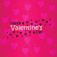 Happy valentines day. Vector banner, greeting card, flayer, poster,  with text Happy valentines day