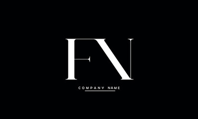 NF, FN, N, F Abstract Letters Logo Monogram
