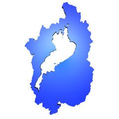 Obraz premium 日本の滋賀県の地図