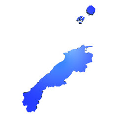日本の島根県の地図