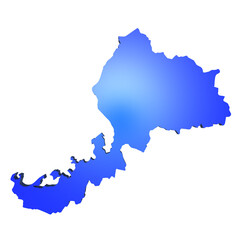 Fototapeta premium 日本の福井県の地図