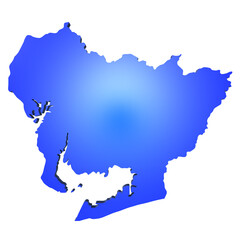 日本の愛知県の地図