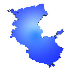 日本の和歌山県の地図