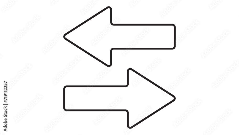 Poster two ways line icon . two ways flat vector icon from two ways collection for web, mobile apps and ui.