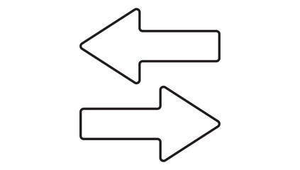 two ways line icon . two ways flat vector icon from two ways collection for web, mobile apps and ui.