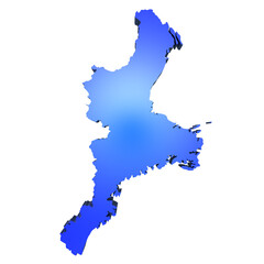 日本の三重県の地図