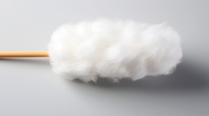 Feather broom isolated on white background