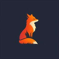 Obraz premium Animal Fox. Logo illustration of a Fox. Fox emblem, icon, logotype,decal, print.