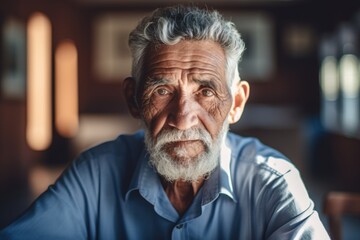 Portrait of a hispanic elderly man in nursing home