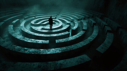 A person's journey in the labyrinth.