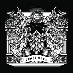 craft beer illustration