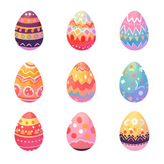 Assorted Painted Eggs for Easter