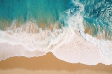 Fototapeta na wymiar Aerial view of a sandy beach shoreline