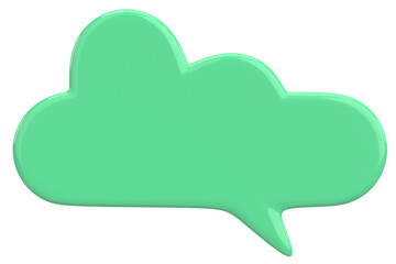 Speech Bubble. Text Box. 3D Illustration.