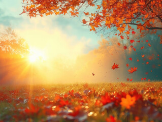 Obraz na płótnie Canvas Sunlight Streaming Through the Leaves of an Easter Tree