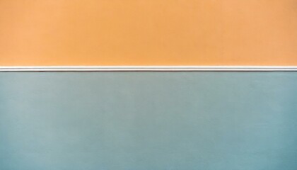 Sfondo orizzontale arancione e azzurro colori tenui texture muro generato con ai