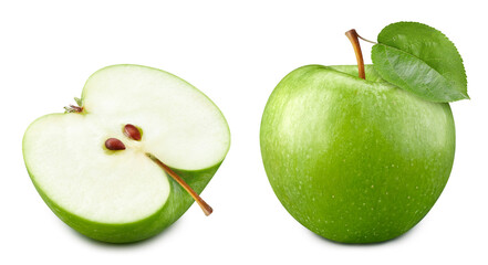 Green apple clipping path