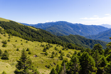 Fototapeta premium Beautiful mountain over Hehuanshan in Taichung