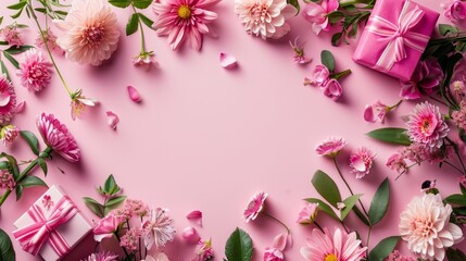 Mother's day party background with copy space