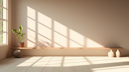 Empty room background, simple style interior design