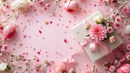 Mother's day party background with copy space