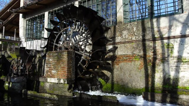 Ancient water mill in the Italian countryside