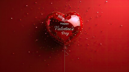  lovely greeting card background heart Congratulations for love for valentines day with red baloons