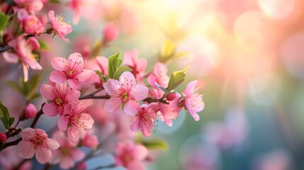 spring earlemorning background with copy space