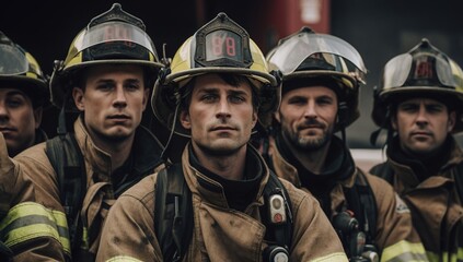 Fototapeta premium fireman and rescue service