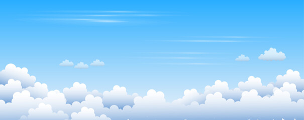 blue-sky vector with  some clouds that can be used for abstract background design
