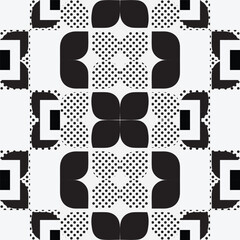 Abstract black and white seamless pattern. Vector illustration. Eps 10. Digital paper for textile print, fabrics and wallpaper. 