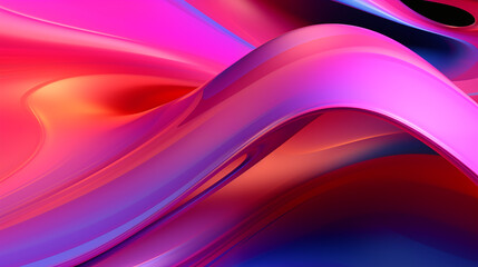 Abstract Rainbow Neon Holographic Wavy Silk Texture Textile Dark Background for Presentations HD Wallpapers PC
