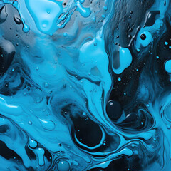 Abstract black and blue paints splashes background