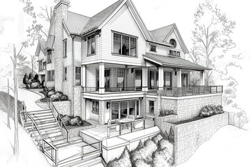 architecture house plan blueprint