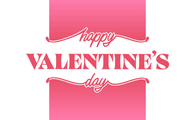 Valentine's Day banner. Elegant and romantic text design.