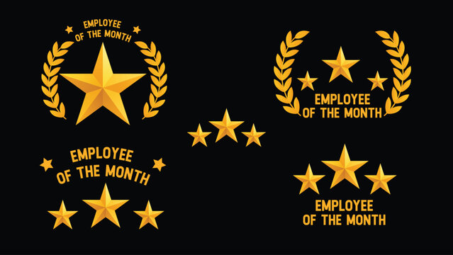 Best Employee of the Month Badge, Employee of the Month Sign, Achievement Awards