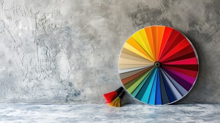 Obraz premium Close-up on color palette guide for printing and painting