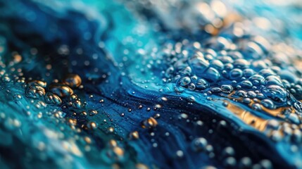 Abstract marble wallpaper background , luxury marble texture gold and blue tone