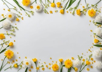Naklejka na ściany i meble Spring Flower Frame Illustration