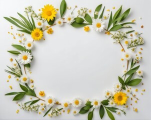 Spring Flower Frame Illustration