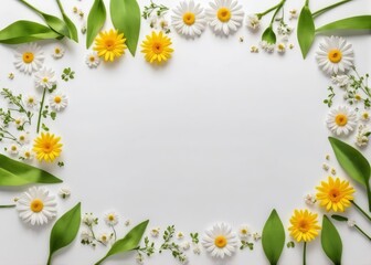 Spring Flower Frame Illustration