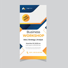 modern business rack card or dl flyer templates